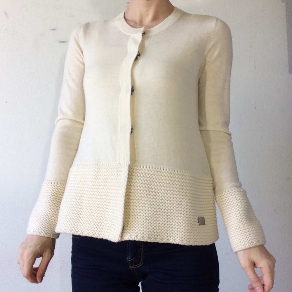 Burberry London Flawed Cream Cashmere Wool Sweater